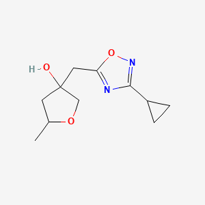 3-[(3-Cyclopropyl-1,2,4-oxadiazol-5-yl)methyl]-5-methyloxolan-3-ol