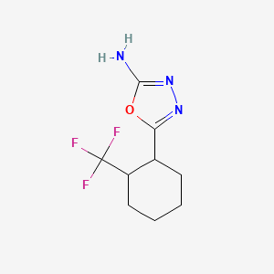 molecular formula C9H12F3N3O B13221690 5-[2-(Trifluoromethyl)cyclohexyl]-1,3,4-oxadiazol-2-amine 