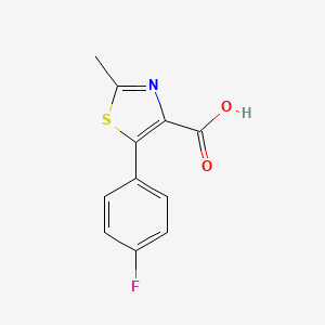molecular formula C11H8FNO2S B1322170 5-(4-氟苯基)-2-甲基-1,3-噻唑-4-羧酸 CAS No. 433283-22-8