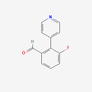 3-Fluoro-2-(pyridin-4-yl)benzaldehyde