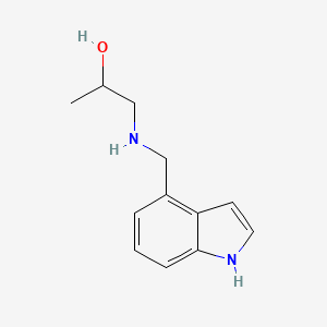 molecular formula C12H16N2O B13221717 1-[(1H-Indol-4-ylmethyl)amino]propan-2-ol 