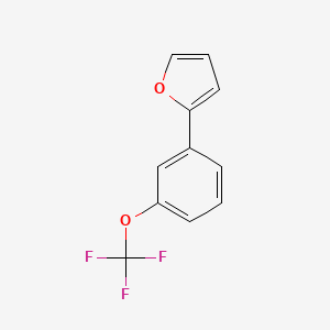 molecular formula C11H7F3O2 B13221743 2-[3-(Trifluoromethoxy)phenyl]furan 