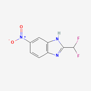 molecular formula C8H5F2N3O2 B1322175 2-(二氟甲基)-5-硝基-1H-苯并[d]咪唑 CAS No. 97273-25-1