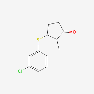 3-[(3-Chlorophenyl)sulfanyl]-2-methylcyclopentan-1-one