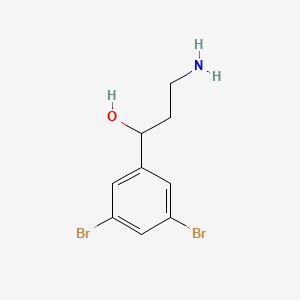 3-Amino-1-(3,5-dibromophenyl)propan-1-ol