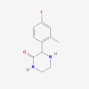 molecular formula C11H13FN2O B1322178 3-(4-氟-2-甲基苯基)哌嗪-2-酮 CAS No. 334477-68-8