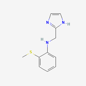 molecular formula C11H13N3S B13221788 N-(1H-Imidazol-2-ylmethyl)-2-(methylsulfanyl)aniline 