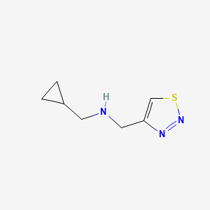 molecular formula C7H11N3S B13221825 (Cyclopropylmethyl)(1,2,3-thiadiazol-4-ylmethyl)amine 