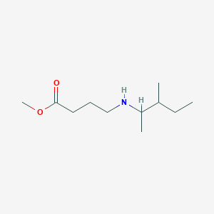 molecular formula C11H23NO2 B13221840 Methyl 4-[(3-methylpentan-2-yl)amino]butanoate 