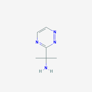 molecular formula C6H10N4 B13221864 2-(1,2,4-Triazin-3-yl)propan-2-amine 