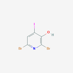 molecular formula C5H2Br2INO B1322188 2,6-二溴-4-碘吡啶-3-醇 CAS No. 478148-75-3