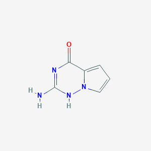 molecular formula C6H6N4O B132219 2-氨基吡咯并[2,1-f][1,2,4]三嗪-4(1H)-酮 CAS No. 159326-75-7