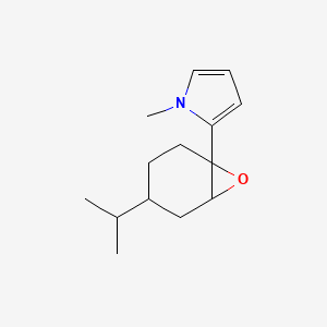 molecular formula C14H21NO B13221946 1-Methyl-2-[4-(propan-2-yl)-7-oxabicyclo[4.1.0]heptan-1-yl]-1H-pyrrole 