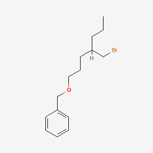 ({[4-(Bromomethyl)heptyl]oxy}methyl)benzene