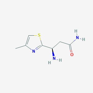 (3R)-3-Amino-3-(4-methyl-1,3-thiazol-2-yl)propanamide