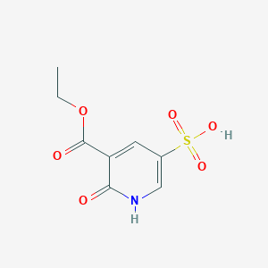 molecular formula C8H9NO6S B1322207 5-(Ethoxycarbonyl)-6-hydroxy-3-pyridinesulfonic acid CAS No. 334708-06-4