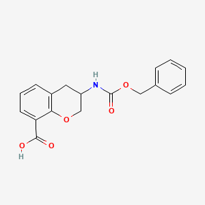 3-{[(benzyloxy)carbonyl]amino}-3,4-dihydro-2H-1-benzopyran-8-carboxylic acid