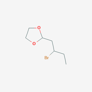 molecular formula C7H13BrO2 B13222132 2-(2-Bromobutyl)-1,3-dioxolane 