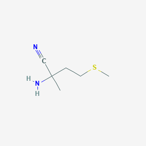 2-Amino-2-methyl-4-(methylsulfanyl)butanenitrile