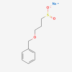 molecular formula C10H13NaO3S B13222150 Sodium 3-(benzyloxy)propane-1-sulfinate 