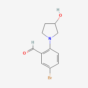 5-Bromo-2-(3-hydroxypyrrolidin-1-yl)benzaldehyde