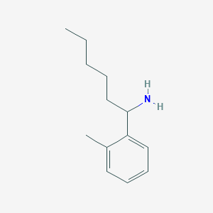 molecular formula C13H21N B13222192 1-(2-Methylphenyl)hexan-1-amine 