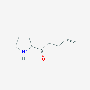 molecular formula C9H15NO B13222207 1-(Pyrrolidin-2-yl)pent-4-en-1-one 