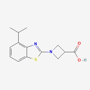 molecular formula C14H16N2O2S B13222213 1-(4-Isopropyl-1,3-benzothiazol-2-yl)azetidine-3-carboxylic acid CAS No. 1283109-23-8