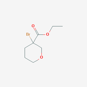 molecular formula C8H13BrO3 B13222235 Ethyl 3-bromooxane-3-carboxylate 