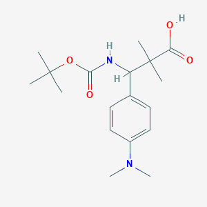 3-{[(Tert-butoxy)carbonyl]amino}-3-[4-(dimethylamino)phenyl]-2,2-dimethylpropanoic acid