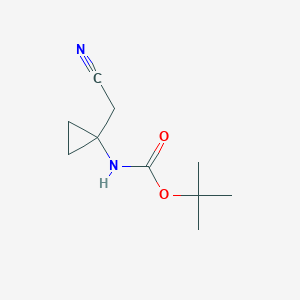 molecular formula C10H16N2O2 B1322231 叔丁基（1-（氰基甲基）环丙基）氨基甲酸酯 CAS No. 387845-50-3