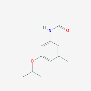 molecular formula C12H17NO2 B13222317 N-[3-Methyl-5-(propan-2-yloxy)phenyl]acetamide 