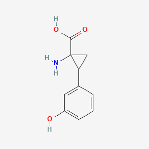 molecular formula C10H11NO3 B1322233 1-Amino-2-(3-hydroxyphenyl)cyclopropane-1-carboxylic acid CAS No. 3092-23-7