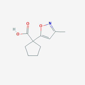 1-(3-Methyl-1,2-oxazol-5-yl)cyclopentane-1-carboxylic acid