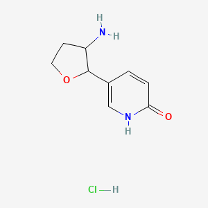 5-(3-Aminooxolan-2-yl)-1,2-dihydropyridin-2-one hydrochloride