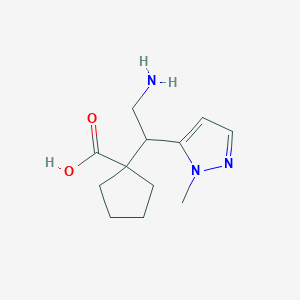 1-[2-Amino-1-(1-methyl-1H-pyrazol-5-yl)ethyl]cyclopentane-1-carboxylic acid