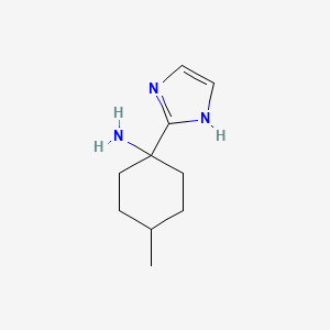 molecular formula C10H17N3 B13222374 1-(1H-Imidazol-2-yl)-4-methylcyclohexan-1-amine 