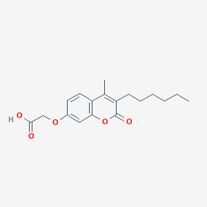 molecular formula C18H22O5 B1322241 [(3-己基-4-甲基-2-氧代-2H-色满-7-基)氧基]乙酸 CAS No. 438030-04-7