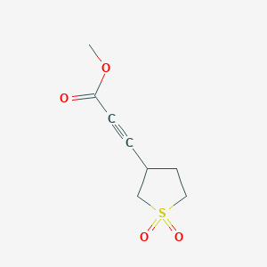 molecular formula C8H10O4S B13222449 Methyl 3-(1,1-dioxidotetrahydrothiophen-3-yl)propiolate 