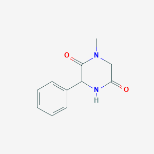 molecular formula C11H12N2O2 B13222466 1-Methyl-3-phenylpiperazine-2,5-dione 