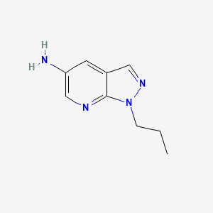 molecular formula C9H12N4 B13222480 1-Propyl-1H-pyrazolo[3,4-b]pyridin-5-amine 