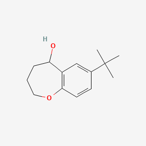 molecular formula C14H20O2 B13222489 7-Tert-butyl-2,3,4,5-tetrahydro-1-benzoxepin-5-ol 