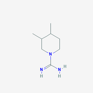 molecular formula C8H17N3 B13222502 3,4-Dimethylpiperidine-1-carboximidamide 