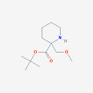 molecular formula C12H23NO3 B13222521 tert-Butyl 2-(methoxymethyl)piperidine-2-carboxylate 