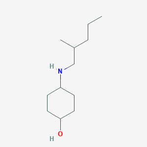 molecular formula C12H25NO B13222554 4-[(2-Methylpentyl)amino]cyclohexan-1-ol 