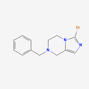 molecular formula C13H14BrN3 B1322256 7-Benzyl-3-bromo-5,6,7,8-tetrahydroimidazo[1,5-a]pyrazine CAS No. 601515-08-6