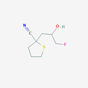 2-(3-Fluoro-2-hydroxypropyl)thiolane-2-carbonitrile