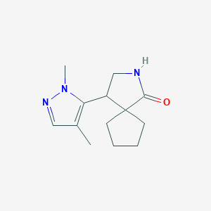 4-(1,4-Dimethyl-1H-pyrazol-5-yl)-2-azaspiro[4.4]nonan-1-one