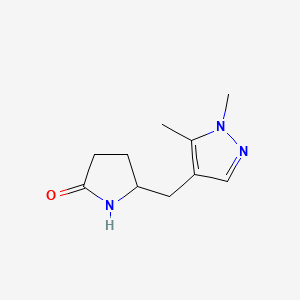 5-[(1,5-Dimethyl-1H-pyrazol-4-yl)methyl]pyrrolidin-2-one