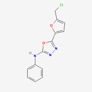 5-[5-(Chloromethyl)furan-2-yl]-N-phenyl-1,3,4-oxadiazol-2-amine